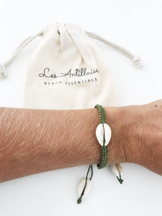 Bracelet coquillage | Shell kaki